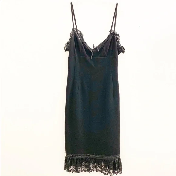 Moschino | Dresses | Hostpickmoschino Lace Spaghetti Strap Dress | Poshmark